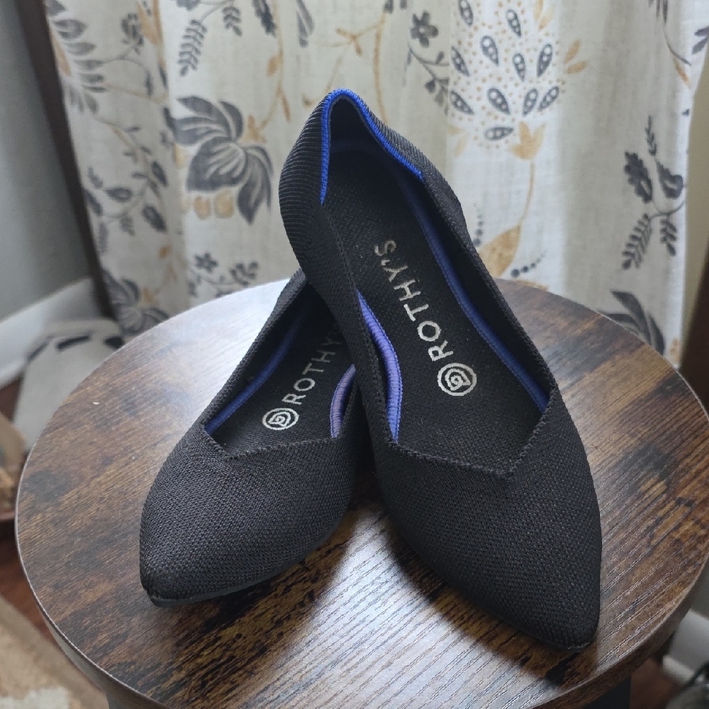 Rothy's Black and Blue Women's Flats